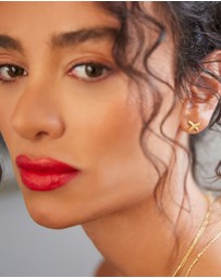 Najo - Kiss Stud Gold Earring