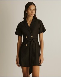 Atmos&Here - Lia Linen Blend Blazer Mini Dress