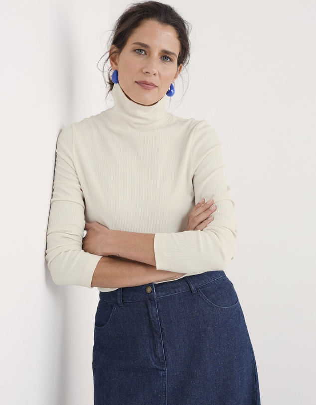Seasalt - Seasalt Cornwall White Hazel Rib Top