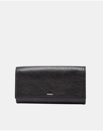 Fossil - Logan Black RFID Flap Clutch