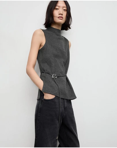 M.N.G - Turtleneck Top With Belt