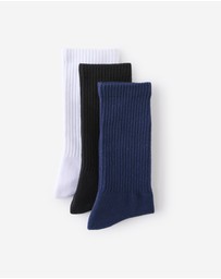 Cotton On - 3 Pack Essential Crew Socks