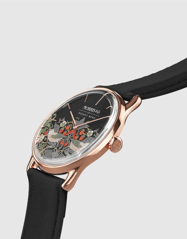 August Berg - Simply Strawberry Thief Cochineal Black