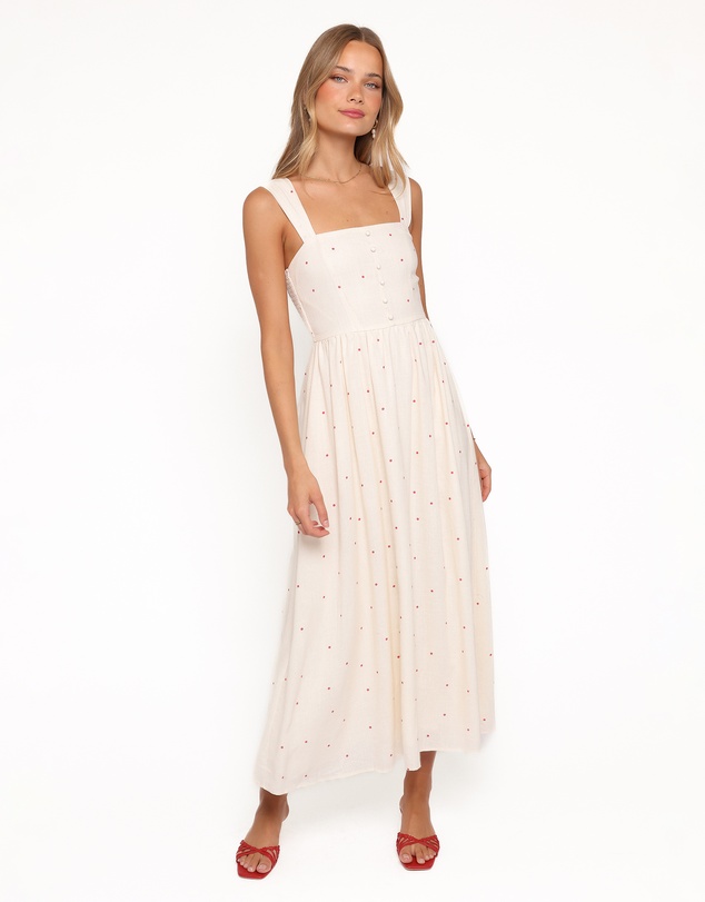 Petal & Pup - Caty Maxi Dress - Red Polka Dot