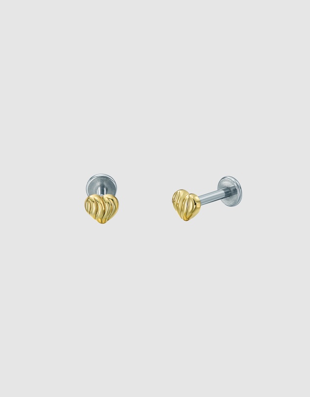 Ted Baker - ROCHELLE: Ripple Heart Micro Stud Earrings