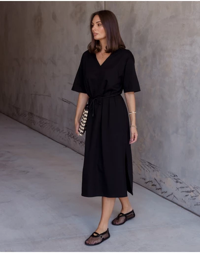 ALEXANDRA - Nix Midi Dress Black