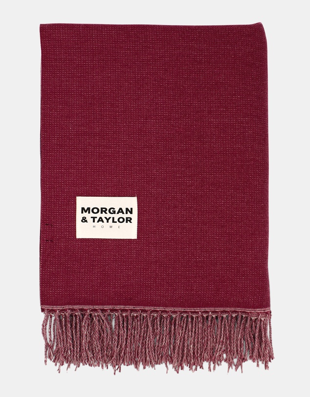 Morgan & Taylor - Nami Throw Blanket in Pink and Brown Waves