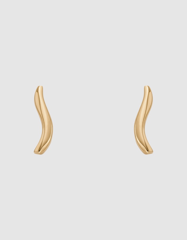 Skagen - Essential Waves Gold Tone Earring