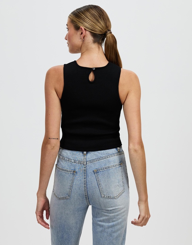 DRICOPER DENIM - Cami Black Knit Top