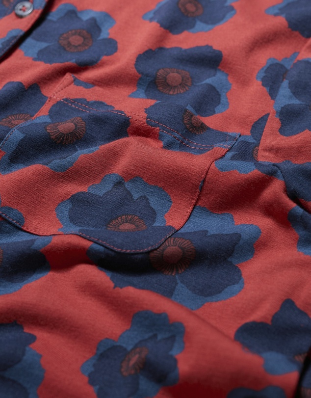 Seasalt - Seasalt Cornwall Red Dove Plant Jersey Button-Through Tunic