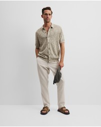 Country Road - Linen Cotton Slub Knit Shirt
