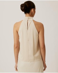 Tussah - Ruby Satin Halter Top