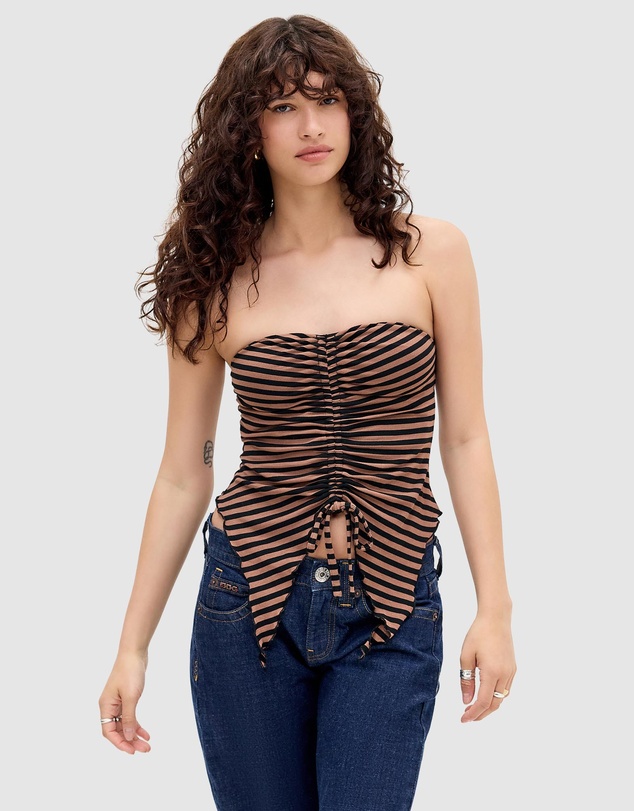 BDG By Urban Outfitters - Striped Ruched Bandeau