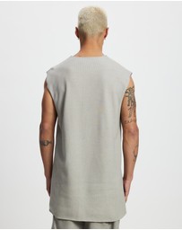 Surrounded By Ghosts - The Santite Crew Knit Raw Neck Vest