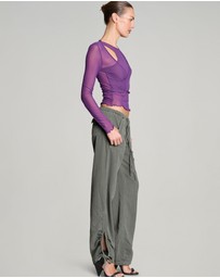 Love and Nostalgia - Big Baddie Pant - Army Smoke