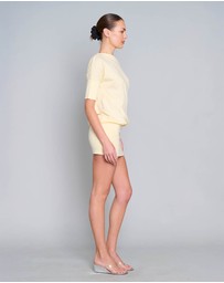 Love and Nostalgia - Gabby Ballet Tee Dress - Lemon Yellow