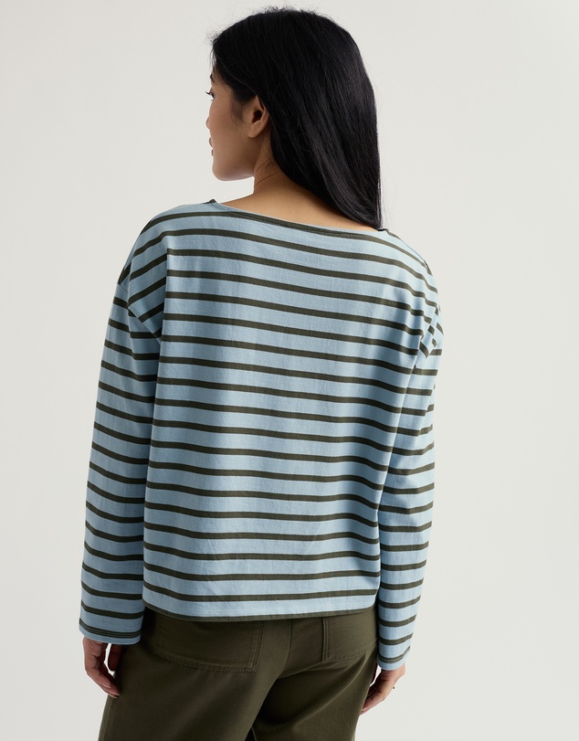 Seasalt - Seasalt Cornwall Blue Beach Boat Organic Cotton Jersey Top
