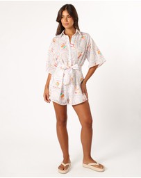 Petal & Pup - Kellie Playsuit - White Tutti Print