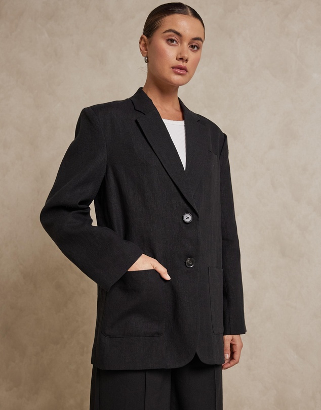 AERE - Oversized Linen Blazer