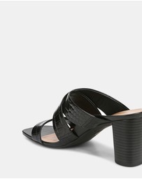Vionic - Merlot Heeled Sandal - Black Croc