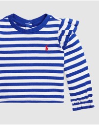 Polo Ralph Lauren - Striped Ribbed Cotton-Modal Top  (3M-24M)