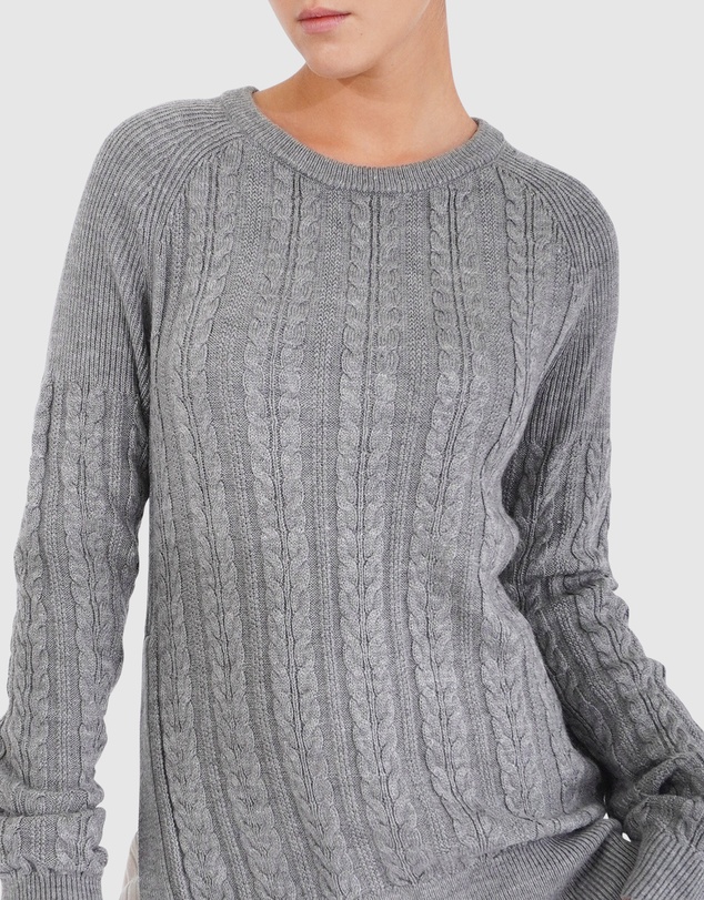 Belle & Bloom - At Last Cable Knit Jumper with Slit