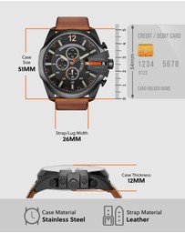 Diesel - Mega Chief Brown Chronograph Watch DZ4343