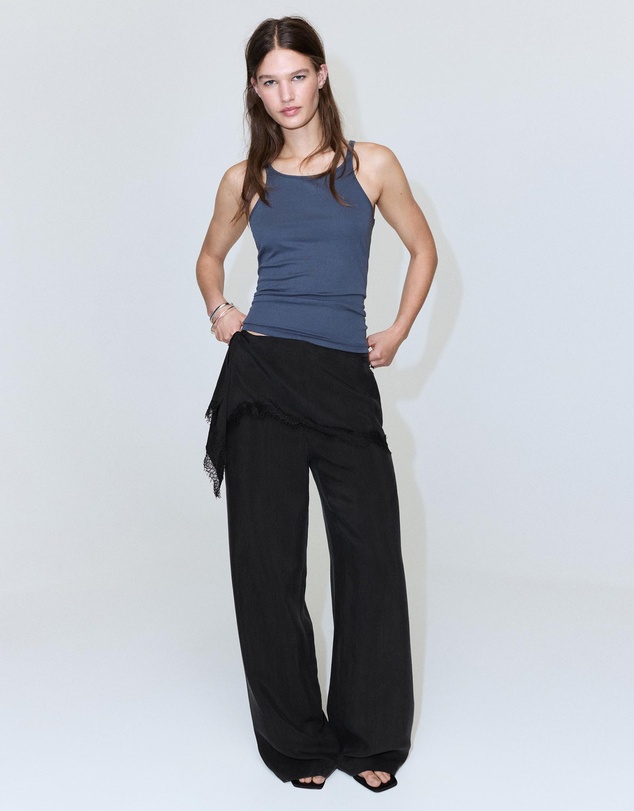 M.N.G - High-Waisted Lyocell Trousers