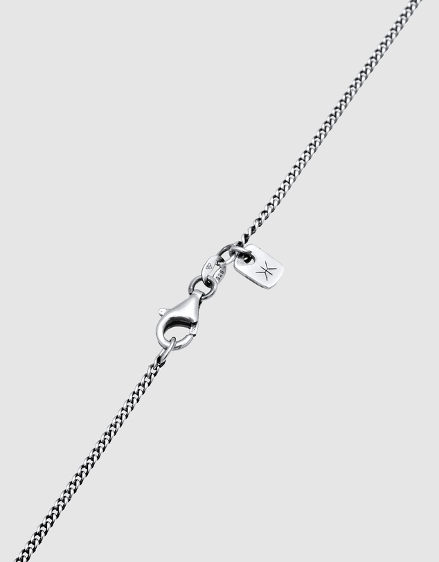 Kuzzoi - ICONIC EXCLUSIVE - Classic Curb Chain Necklace in Oxidised 925 Sterling Silver