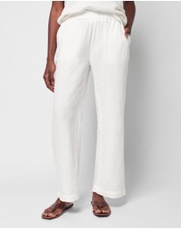 Faherty - Dream Cotton Gauze Wide Leg Pant