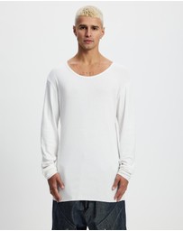 Surrounded By Ghosts - The Gypsum Slim Rib Knit Long Sleeve T-Shirt