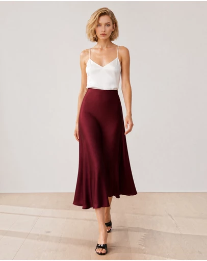Mossée - Ivy Silk Midi Skirt