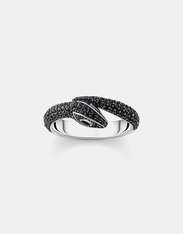 THOMAS SABO - Snake ring with black zirconia