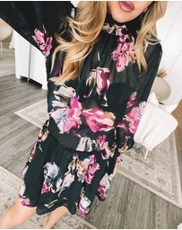 Esther & Co - Neary Dress - Emerald Floral