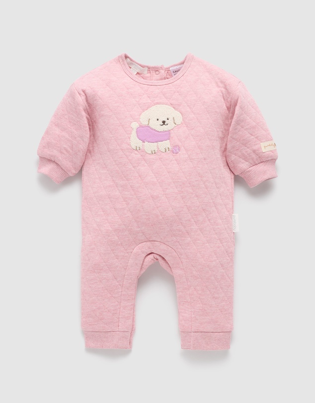 Purebaby - Quilted Track Growsuit-Kids-Babies