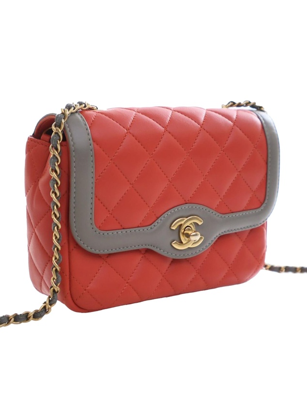 Pre-Loved by Azura Reborn - Pre-Loved Mini Quilted Lambskin Two Tone Day Flap