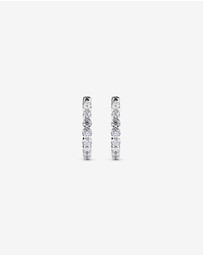 Michael Hill - 0.50 Carat TW Laboratory-Grown Diamond Hoop Earrings in Sterling Silver