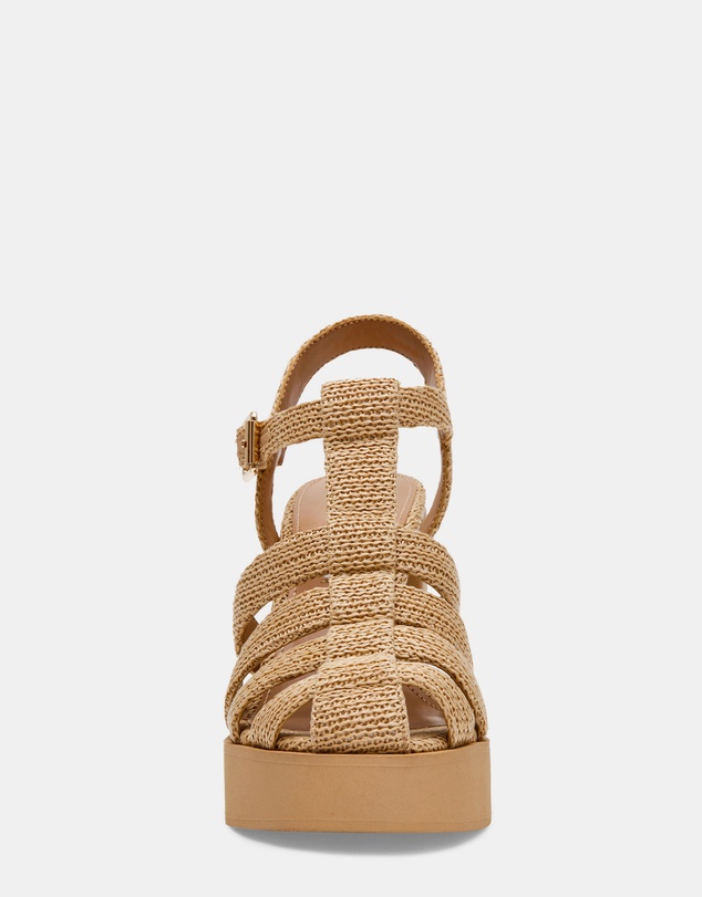 Steve Madden - Teller Natural Raffia Heels