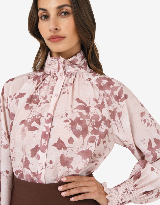 Forcast - Lesley High Neck Floral Blouse
