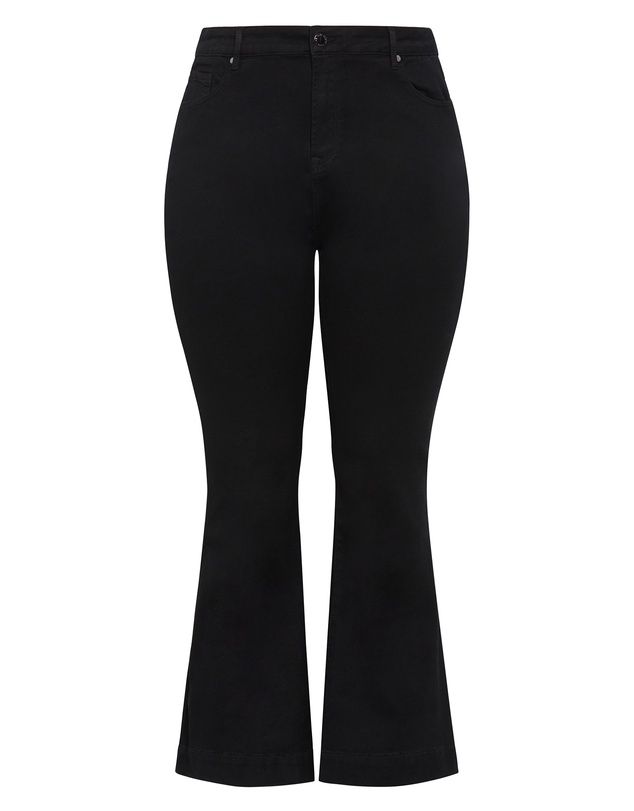 City Chic - Plus size Asha Fit Jasmin Regular Flare Leg Jean - black