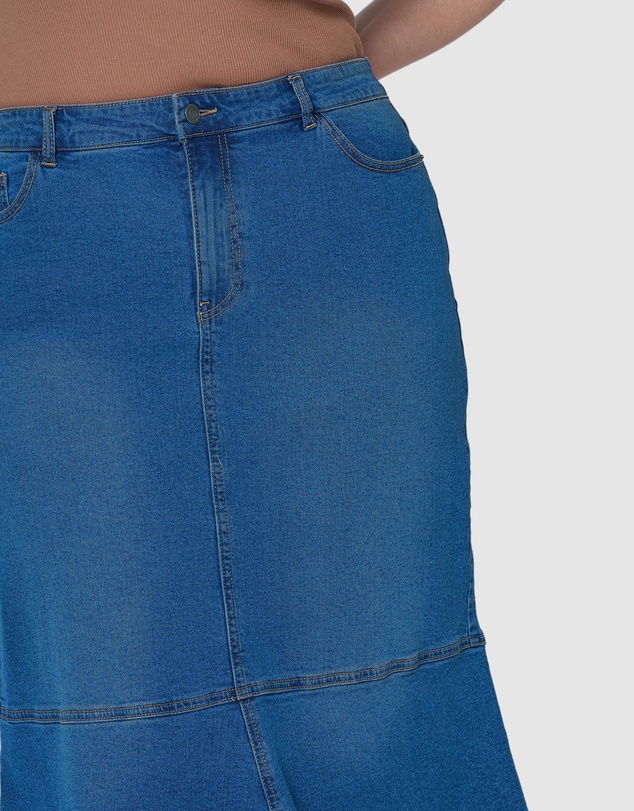 Indigo Tonic - Penny Denim Midi Skirt