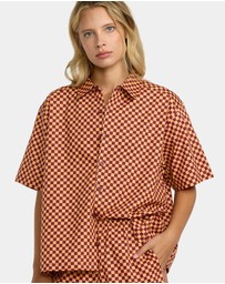 RVCA - Womens Devon Short Sleeve Shirt