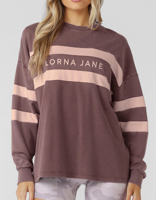 Lorna Jane - Campus Oversized Washed Lightweight Sweat