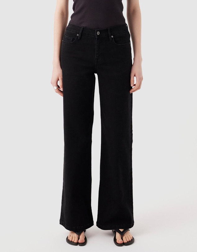 Outland Denim - Mia Mid Wide Leg Jeans