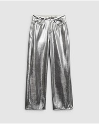 rag & bone - Logan Faux Leather Wide Leg Pants