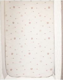 Living Textiles - 2 Pack Organic Bedside Sleeper Fitted Sheet - Cuddly Bear