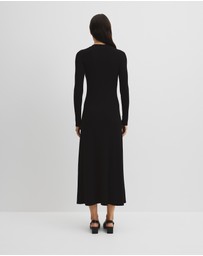 Country Road - Rib Zip Neck Knit Dress