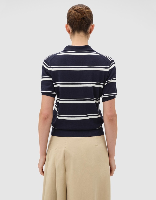 Oroton - SS Stripe Knit Polo