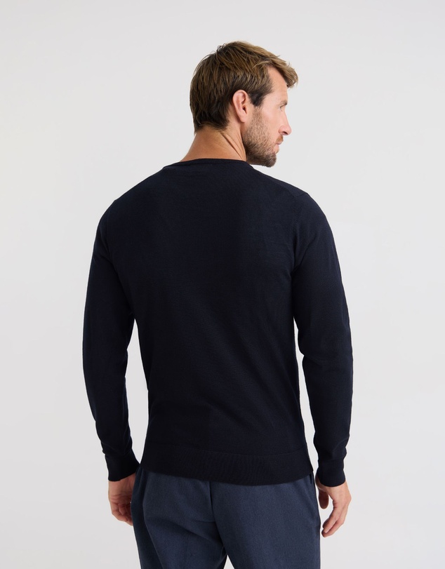 Oxford - Crew Neck Pure Wool Pullover