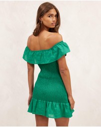 AERE - Frill Shirred Mini Dress